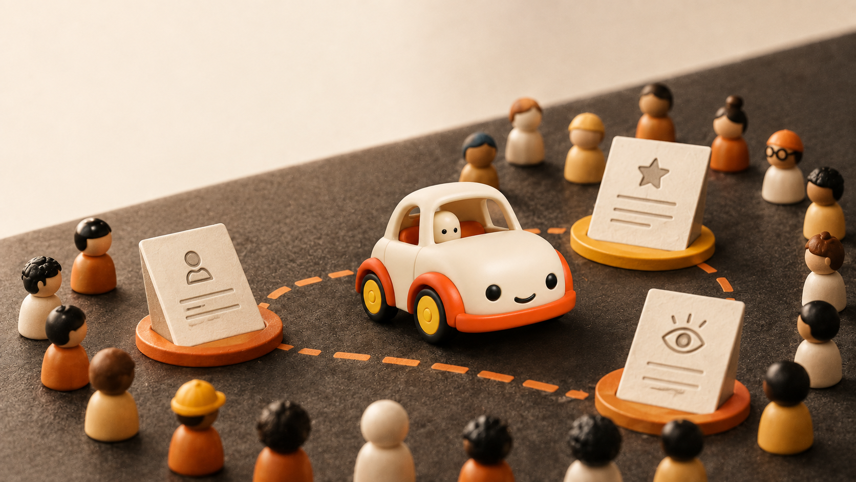 An illustrated small founding cohort validating the TestDrive campaign workflow.