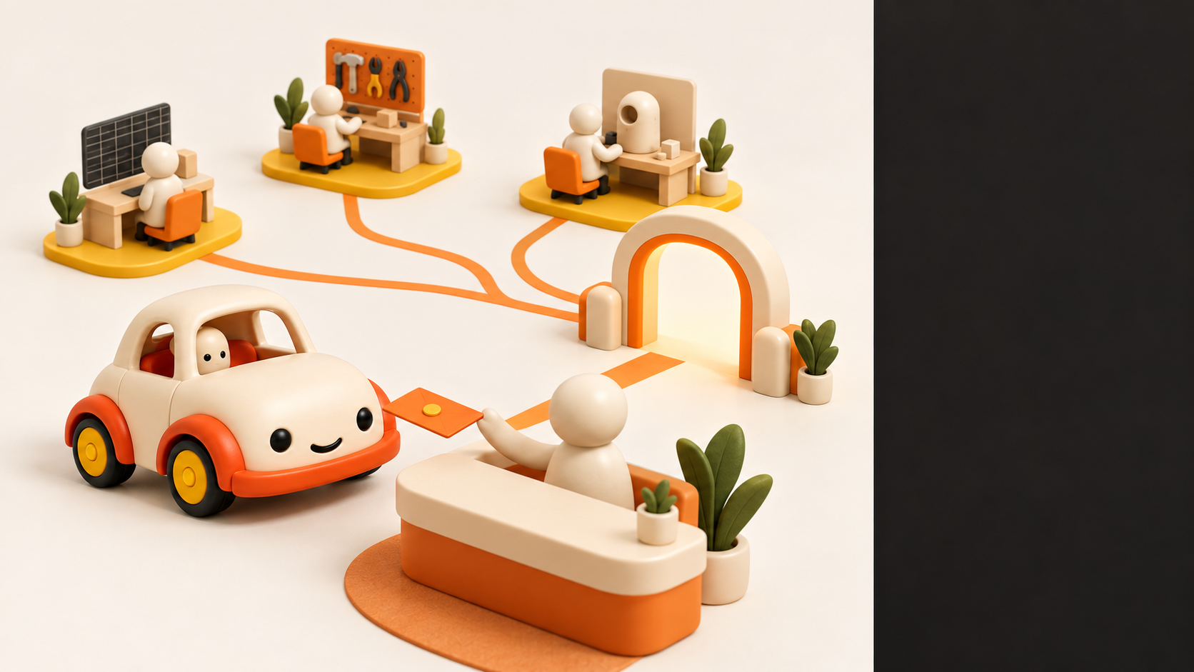 An illustrated personal invitation connecting a relevant builder to TestDrive.